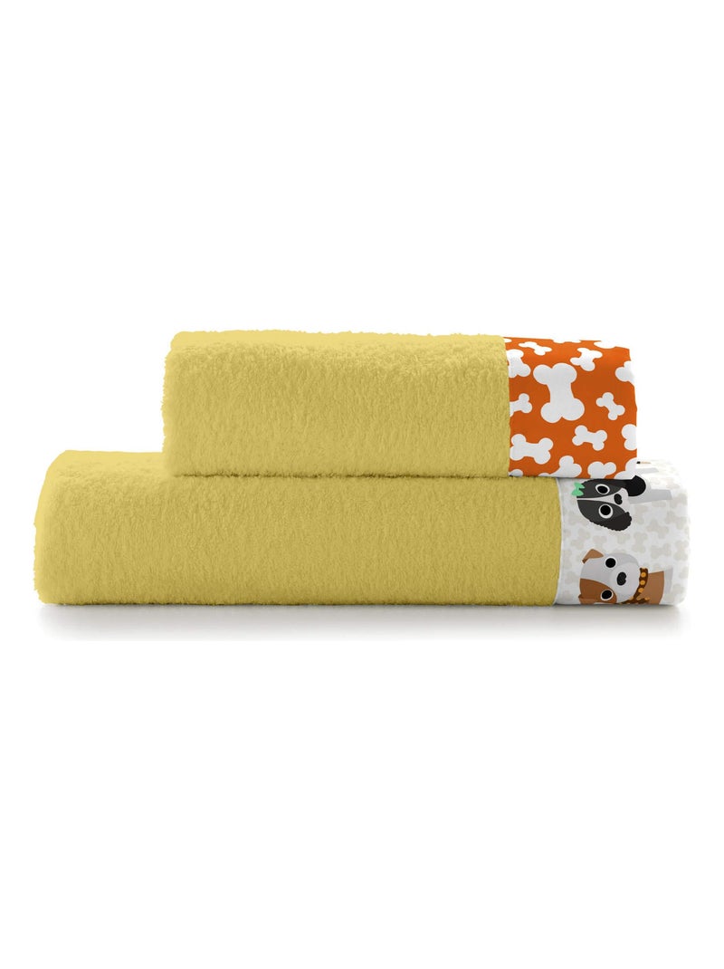Set asciugamani Dogs "Happyfriday" Senape - Kiabi