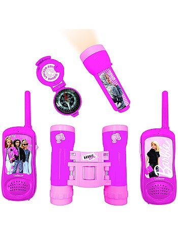 set avventura Barbie con walkie-talkie fino a 120 m, binocolo e bussola
