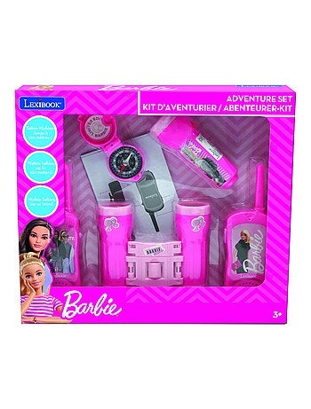 set avventura Barbie con walkie-talkie fino a 120 m, binocolo e bussola