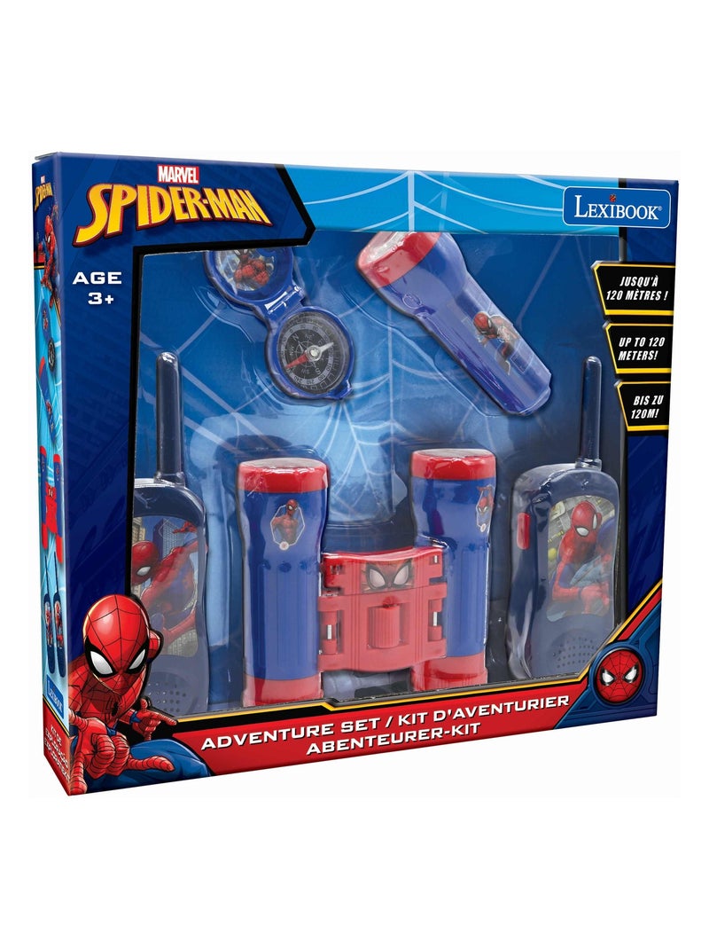 set avventura SpiderMan con walkie-talkie fino a 120 m, binocolo e bussola N/D - Kiabi