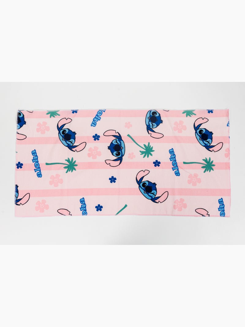 Set Bagno Bambino Stitch Disney  – Accappatoio Cappuccio + Asciugamano 50x100 cm + Guanto Ba Bianco / Rosa / Beige - Kiabi