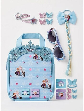 Set bellezza 12 accessori capelli con pochette la reine des neiges disney