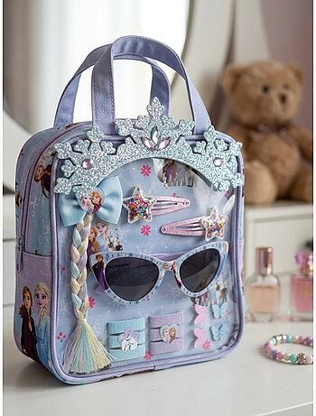 Set bellezza 12 accessori capelli con pochette la reine des neiges disney