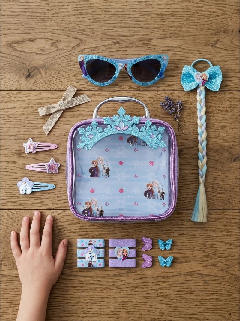 Set bellezza 12 accessori capelli con pochette la reine des neiges disney Blu - Kiabi