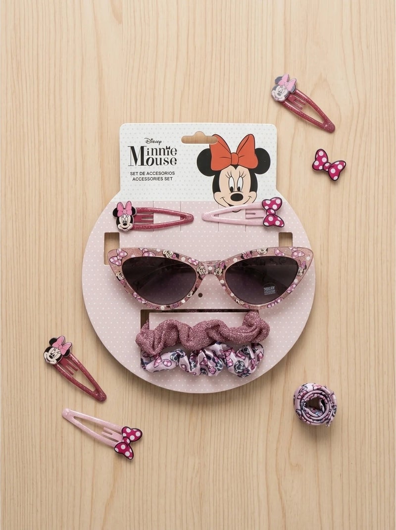 Set bellezza accessori capelli e occhiali da sole Minnie Mouse Disney Rosa - Kiabi