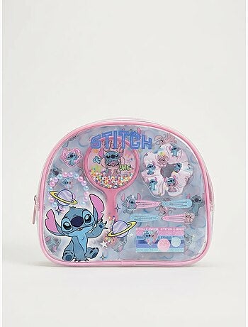 Set bellezza trousse specchio e mollette stitch disney