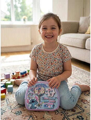 Set bellezza trousse specchio e mollette stitch disney