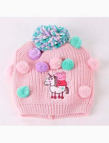 Set berretto guanti e sciarpa Peppa Pig Bambina e bambino