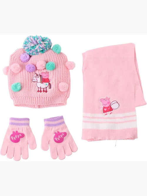 Set berretto guanti e sciarpa Peppa Pig Bambina e bambino - Kiabi