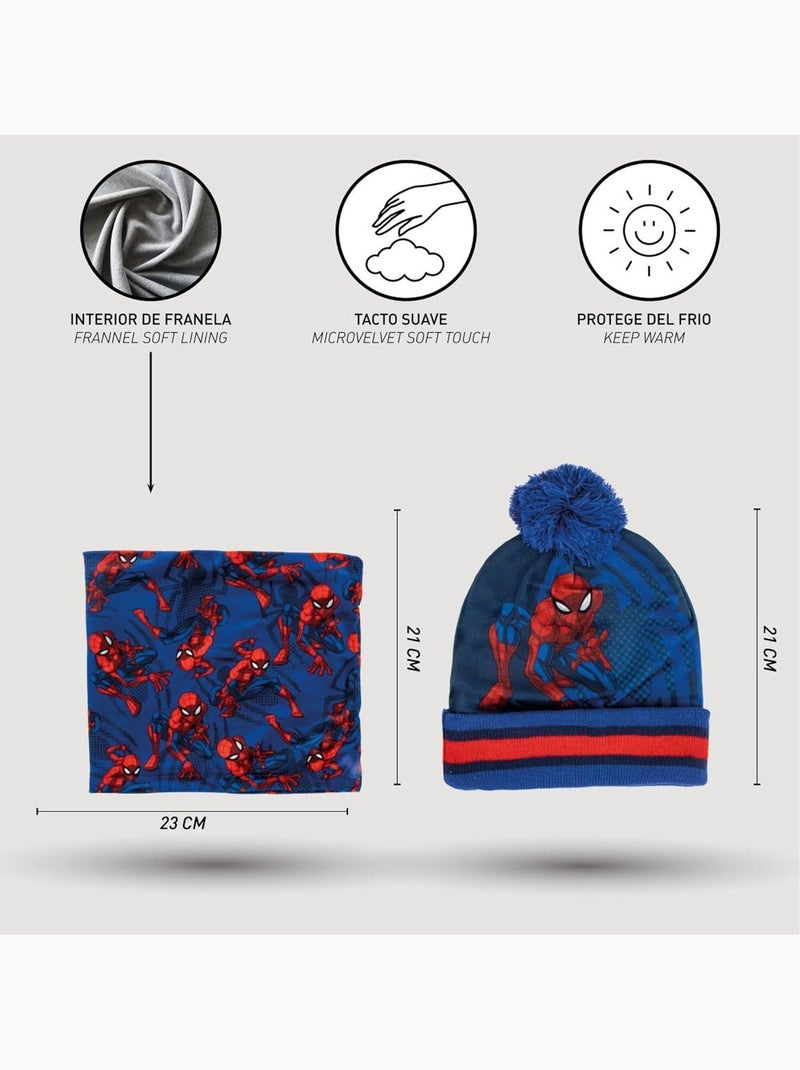 Set berretto, guanti e snood bambino Spider-Man Marvel – Taglia unica Blu Rosso - Kiabi