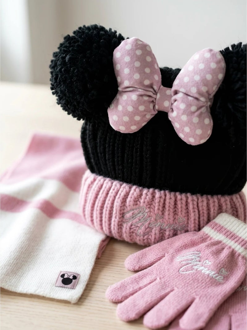 Set berretto guanti sciarpa bambino 3 pezzi minnie disney Rosa - Kiabi
