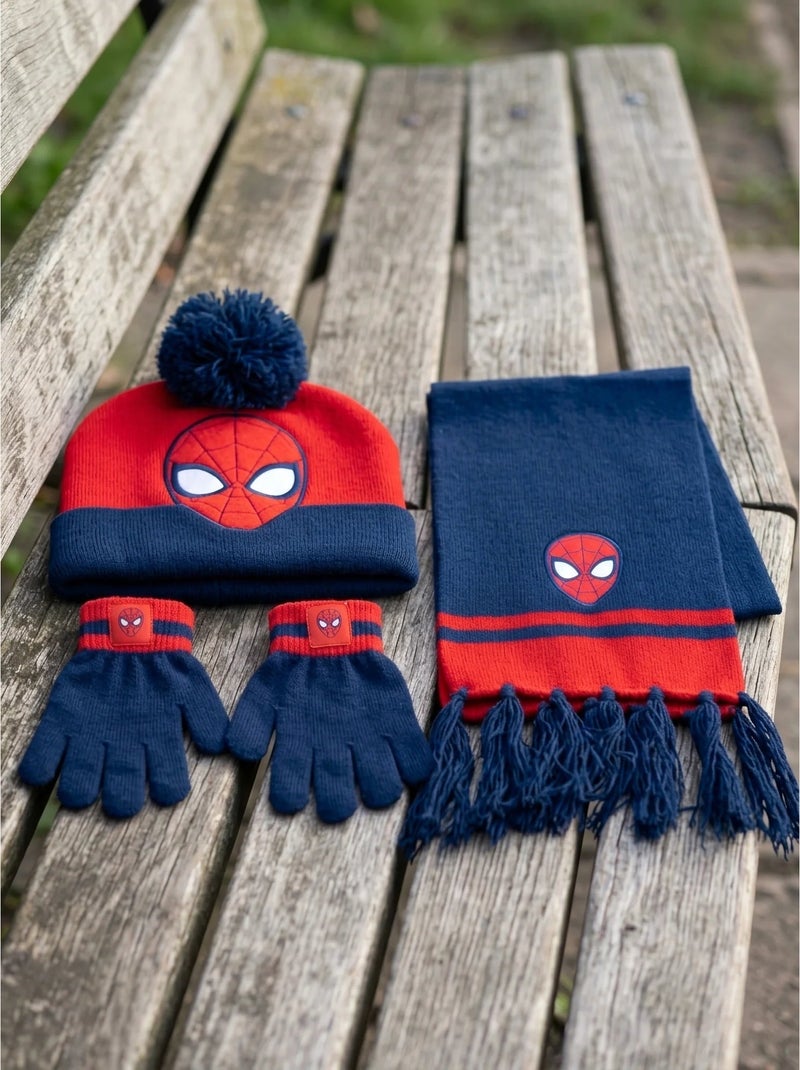 Set berretto guanti sciarpa in acrilico spiderman marvel Rosso - Kiabi