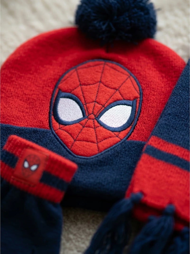 Set berretto guanti sciarpa in acrilico spiderman marvel Rosso - Kiabi
