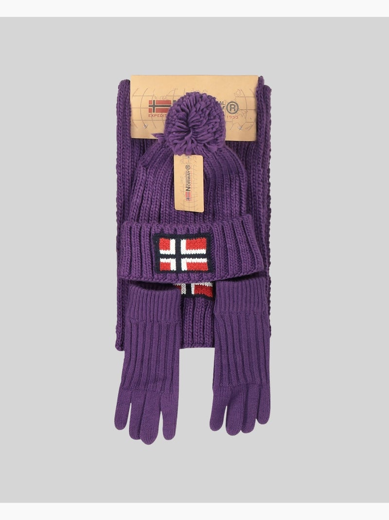 Set berretto, sciarpa e guanti wamilla xamilla zamilla – geographical norway Viola - Kiabi