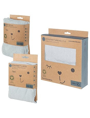 Set biancheria culla – copripiumino + federa + lenzuolo + copertina in cotone bio "Roba Lil Planet