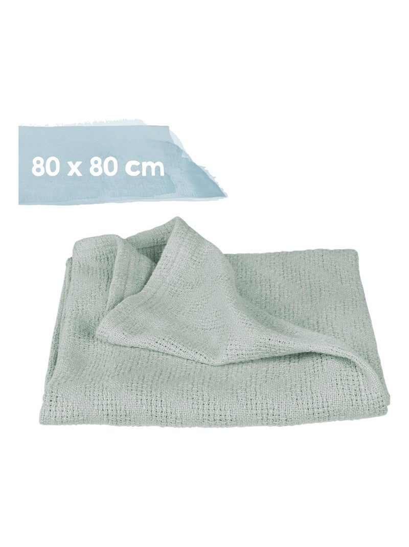 Set biancheria culla – copripiumino + federa + lenzuolo + copertina in cotone bio "Roba Lil Planet" Verde acqua - Kiabi