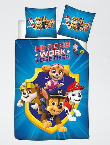 Set biancheria da letto + 1 federa 'Paw Patrol' in cotone