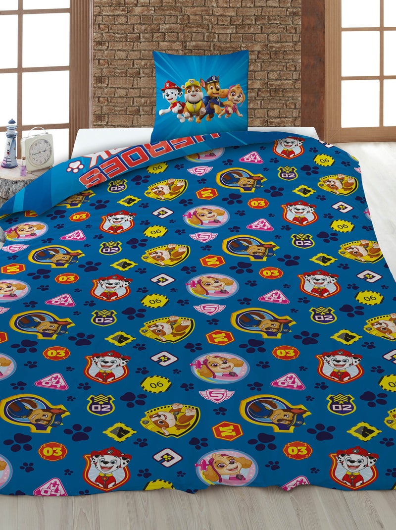 Set biancheria da letto + 1 federa 'Paw Patrol' in cotone Blu - Kiabi