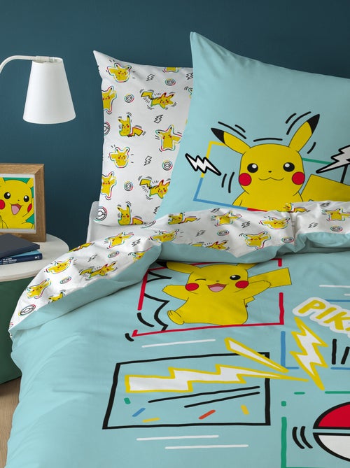 Set biancheria da letto 'Pokemon' 2 pezzi 1 persona: copripiumino + federa - Kiabi