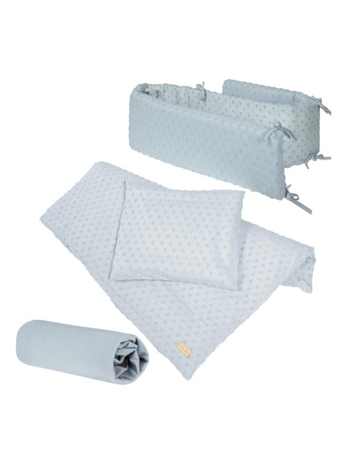 Set biancheria letto bambino in cotone bio – copripiumino + federa + lenzuolo + paracolpi - Kiabi