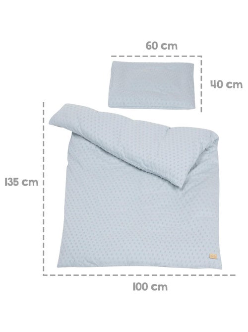 Set biancheria letto bambino in cotone bio – copripiumino + federa + lenzuolo + paracolpi - Kiabi