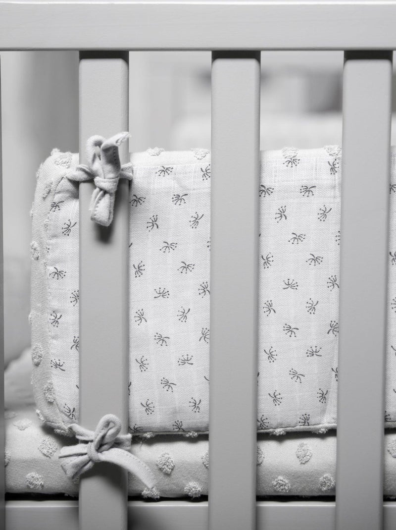 Set biancheria letto bambino in cotone bio – copripiumino + federa + lenzuolo + paracolpi Grigio argentato - Kiabi