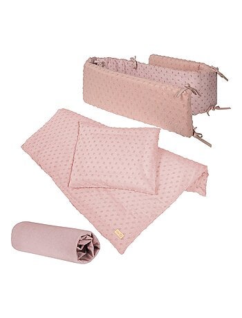Set biancheria letto bambino in cotone bio – copripiumino + federa + lenzuolo + paracolpi