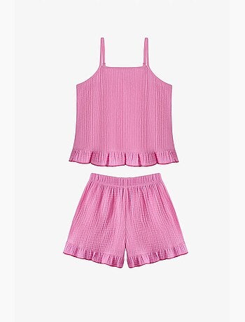 Set bikini pinky con volant penti