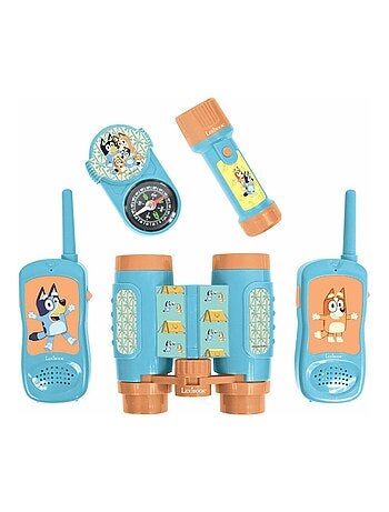 set Bluey avventura con walkie-talkie fino a 120 m, binocolo e bussola