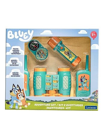 set Bluey avventura con walkie-talkie fino a 120 m, binocolo e bussola