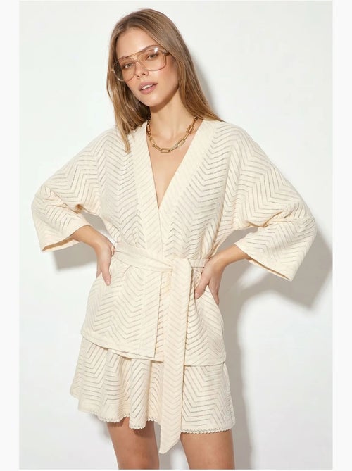 Set blusa e gonna in cotone con motivo geometrico lucci - Kiabi Set blusa e gonna in cotone con motivo geometrico lucci - Kiabi
