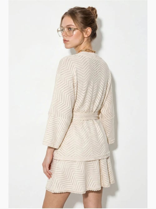 Set blusa e gonna in cotone con motivo geometrico lucci - Kiabi Set blusa e gonna in cotone con motivo geometrico lucci - Kiabi