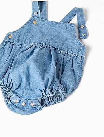 Set body a righe e pagliaccetto in denim