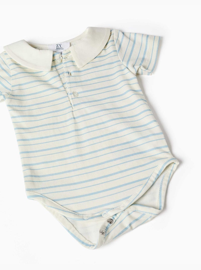 Set body a righe e pagliaccetto in denim Blu Blu - Kiabi
