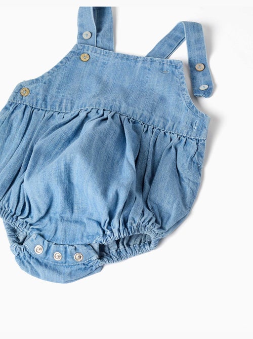 Set body a righe e pagliaccetto in denim - Kiabi Set body a righe e pagliaccetto in denim - Kiabi