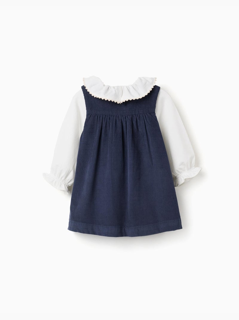 Set body e abito in velluto a coste Blu scuro - Kiabi