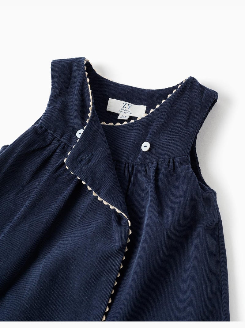 Set body e abito in velluto a coste Blu scuro - Kiabi