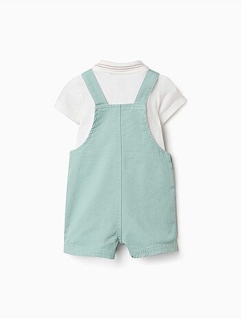 Set body e salopette in cotone