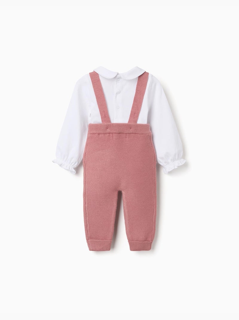 Set body in cotone e pantaloni in maglia Rosa - Kiabi