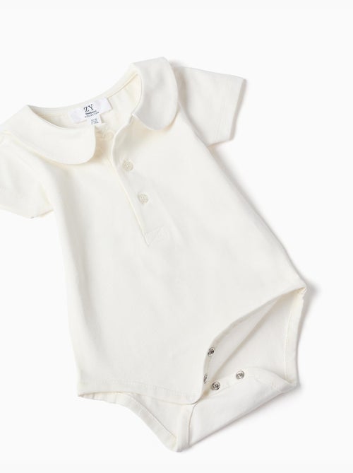 Set body in cotone + pagliaccetto in jeans - Kiabi