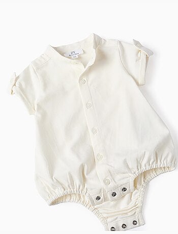 Set body in cotone + pantaloncini a righe