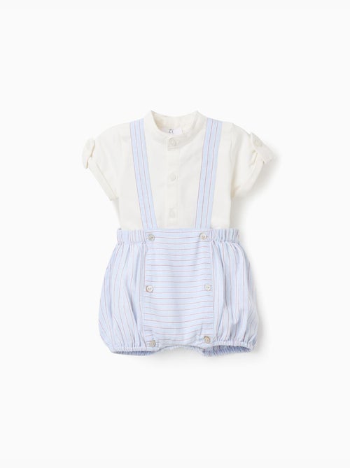 Set body in cotone + pantaloncini a righe - Kiabi Set body in cotone + pantaloncini a righe - Kiabi