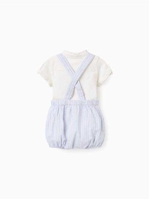 Set body in cotone + pantaloncini a righe - Kiabi Set body in cotone + pantaloncini a righe - Kiabi
