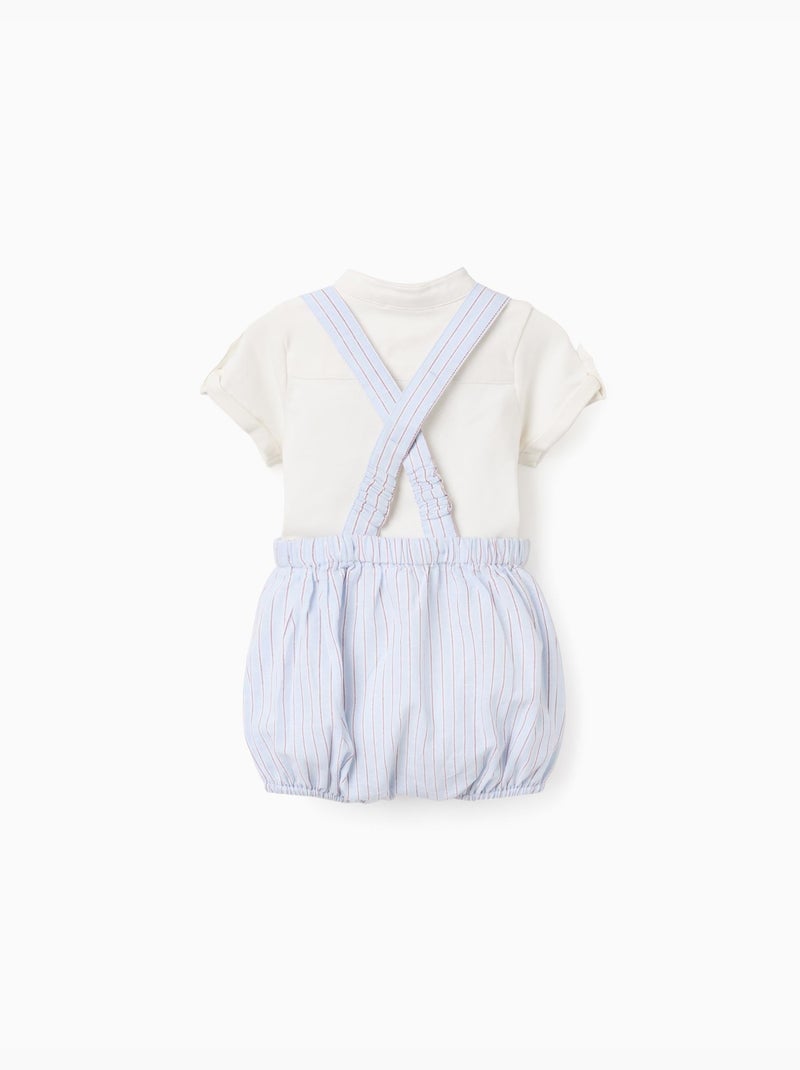 Set body in cotone + pantaloncini a righe Rosso scuro - Kiabi
