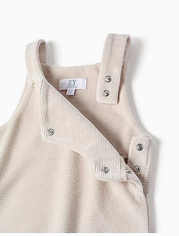 Set body in cotone + salopette in velluto