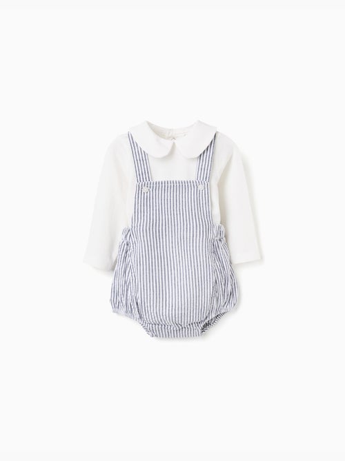 Set body in cotone + tutina a righe - Kiabi