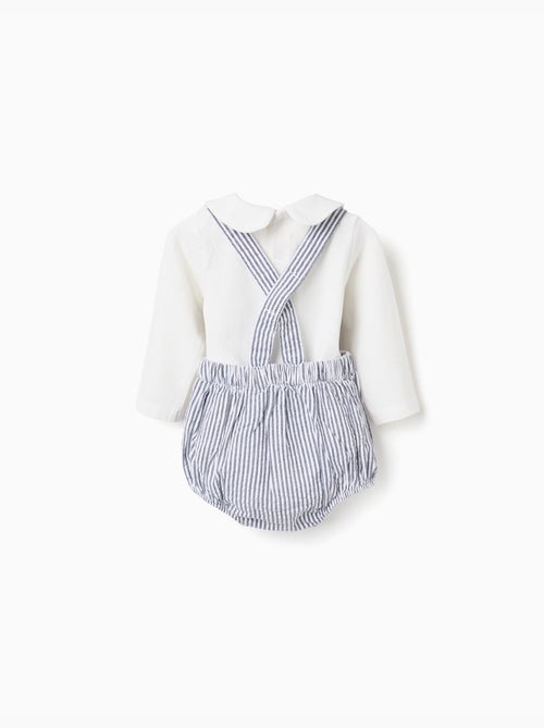 Set body in cotone + tutina a righe - Kiabi