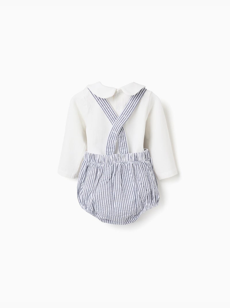 Set body in cotone + tutina a righe Blu Blu - Kiabi