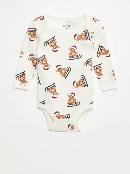 Set body + leggings + berretto Natale in cotone - Kiabi