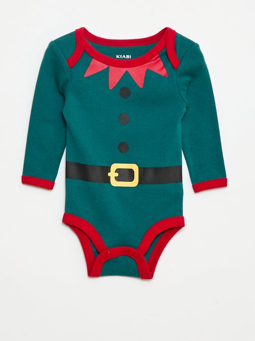 Set body + leggings + berretto Natale in cotone - Kiabi